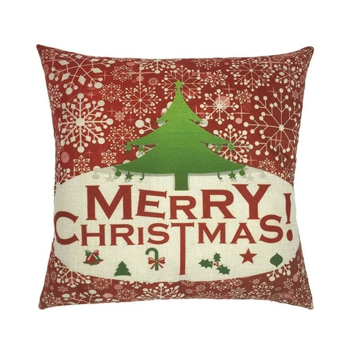Christmas Pillow Case,Beautyvan Xmas Christmas Sofa Bed Home Decoration Festival Pillow Case Cushion Cover (F)