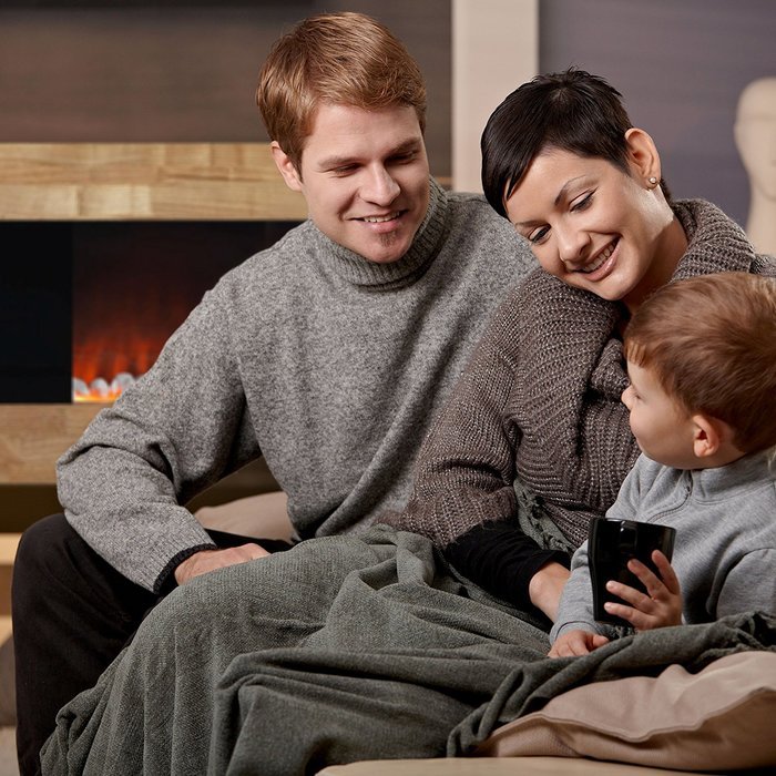 Electric Fireplace Wall Mount Space Heater Ventless Wall Mounted 750 Watt or 1500 Watt Wooden Front Finish Quartz...