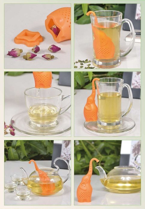 Wilker Silicone Tea Infuser, Creative Elephant Tea Strainer（pack of 2） N2