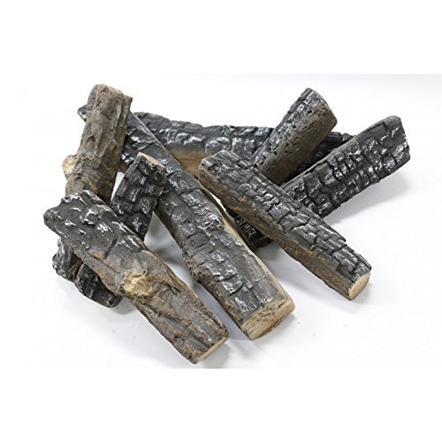 8 Piece Wood-like Ceramic Log Set N4