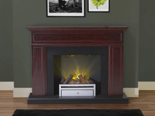 Adam Arlington Electric Fireplace Mantel Package in Rich Oak