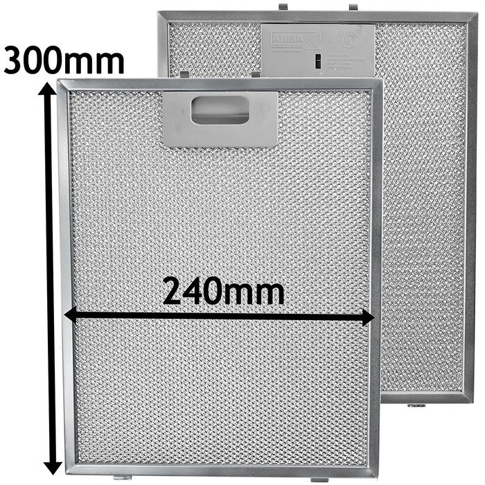 Spares2go Metal Mesh Grease Filter For Belling Cooker Hood / Kitchen Extractor Fan Vent (Pack of 2 Filters, Silver... N7