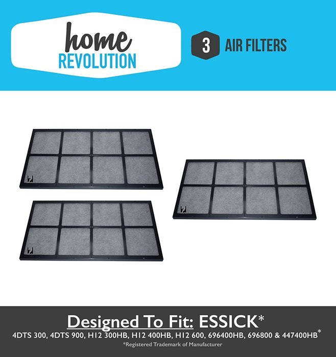 3 Essick Air Home Revolution Brand Replacement Air Filter; Fits 4DTS 300, 4DTS 900, H12 300HB, H12 400HB, H12...