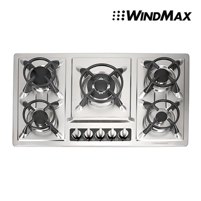 Brand New Fashion 35.5 in Stainless Steel 5 Burner Built-In Stoves NG LPG Gas Cooktop Cooker