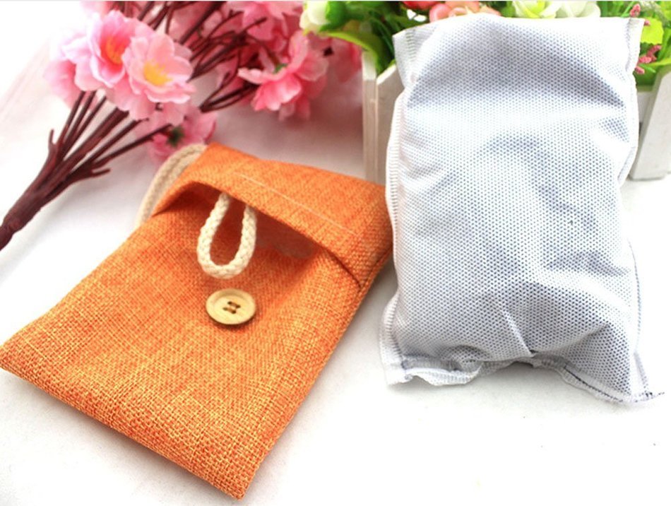 LWD 2 Pack the Home/ Car in Addition to Taste Natural Auto Air Purifying Bamboo Charcoal Bags, Air Freshener -... N6