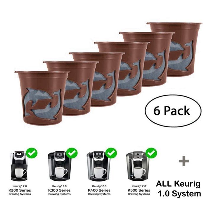 Refillable K-Cups Reuse Coffee Filters for Keurig Brewers - Fits K200, K300, K400, K500 Series and all 1.0 Brewers...