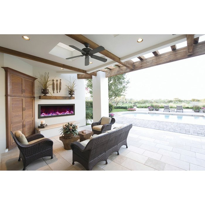 Amantii Outdoor Panorama Series Slim Electric Fireplace, 50 Inch N6