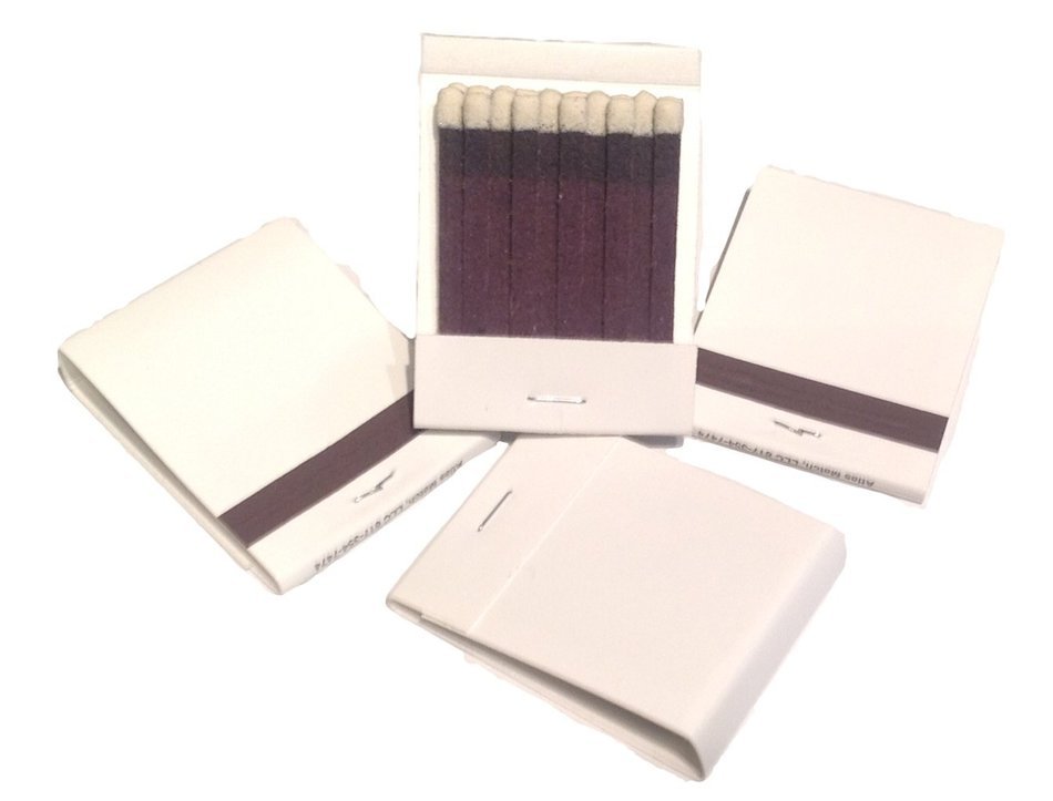 50 Plain White Matches Matchbooks Wedding, Birthday etc