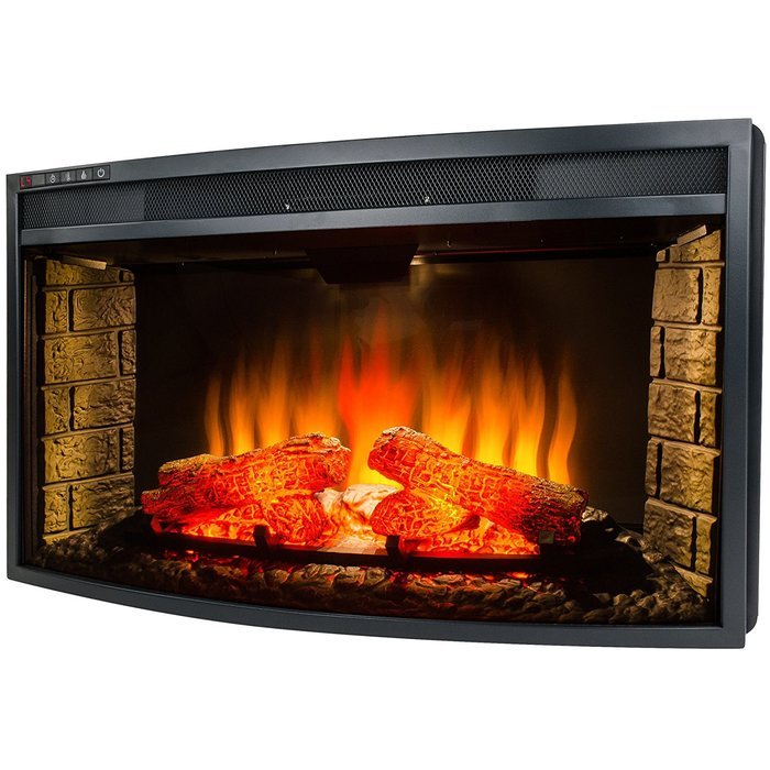 AKDY 33" Freestanding Insert 4 Setting Electric Fireplace Heater w/ LED Log & Remote N5