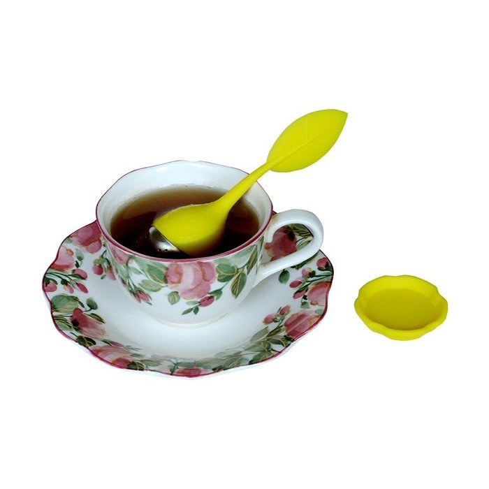 Tea Infuser, 4 Pack Leaf shaped plus 1 FREE Strawberry Shaped Tea Infuser. Tea Strainer with Stainless Steel and...