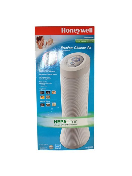 Honeywell HHT-155-SMS HEPA Clean Energy Star Rated Air Purifier + Odor Absorbing Pre-filter + Washable Foam Pre-filter