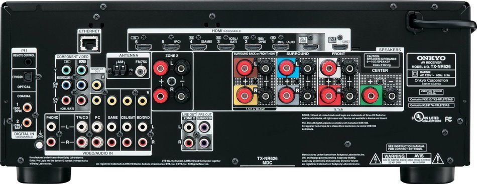 Onkyo TX-NR626 7.2-Channel Network Audio/Video Receiver (Discontinued by Manufacturer)