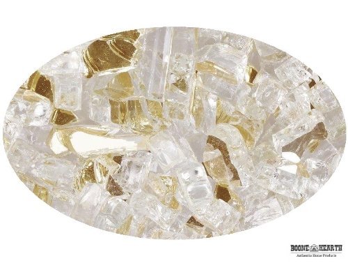 10 LB Bag of 1/4" Gold Rush Reflective Fire Glass