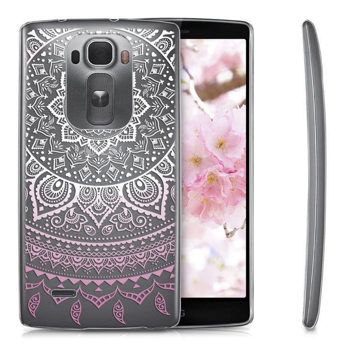 kwmobile Elegant and light weight Crystal Case Design Indian sun for LG G Flex 2 in light pink white transparent N21
