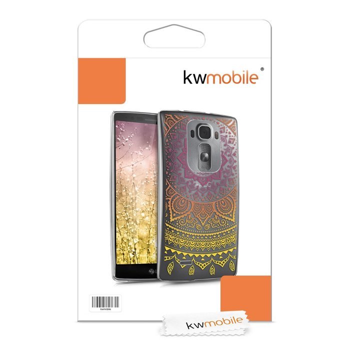 kwmobile Elegant and light weight Crystal Case Design Indian sun for LG G Flex 2 in light pink white transparent N24