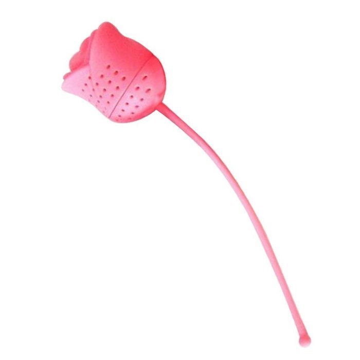 NiceShop16 Silicone Rose Design Tea Leaf Strainer Herbal Spice Infuser Tea Filter (Green) N2
