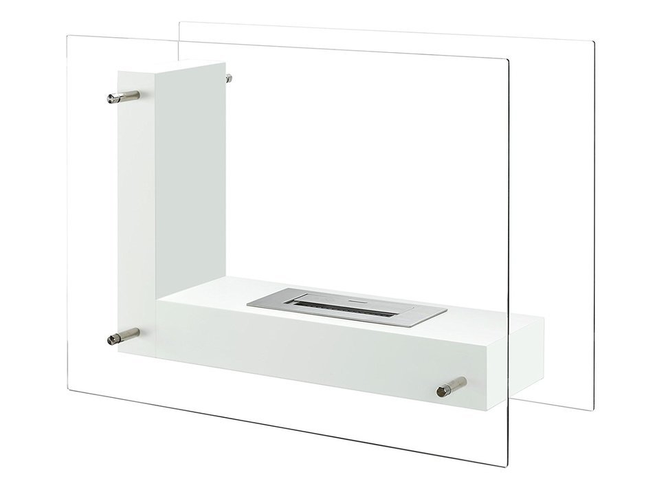 Ignis Ventless Bio Ethanol Fireplace Vitrum L White N4