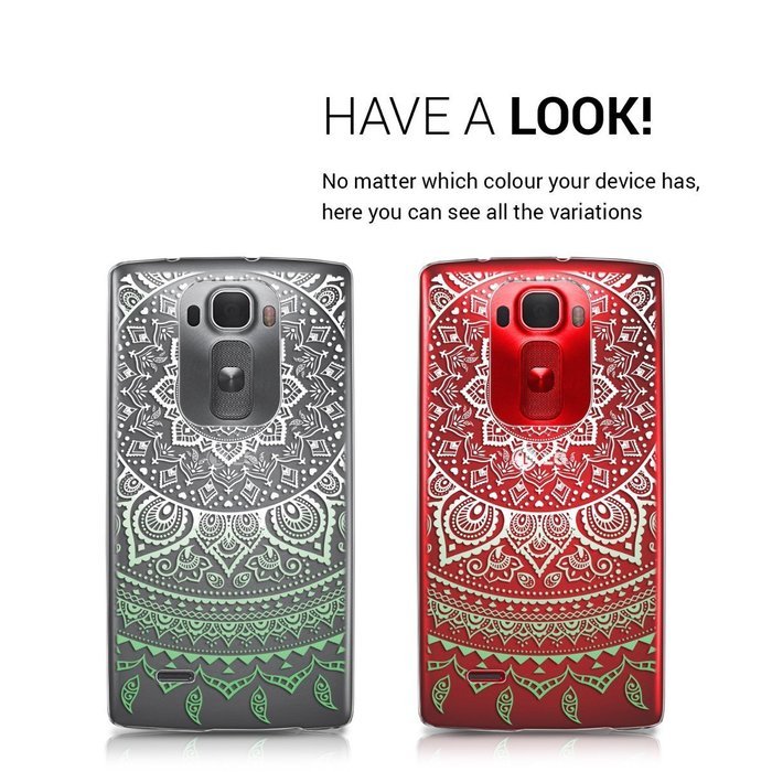 kwmobile Elegant and light weight Crystal Case Design Indian sun for LG G Flex 2 in light pink white transparent N27