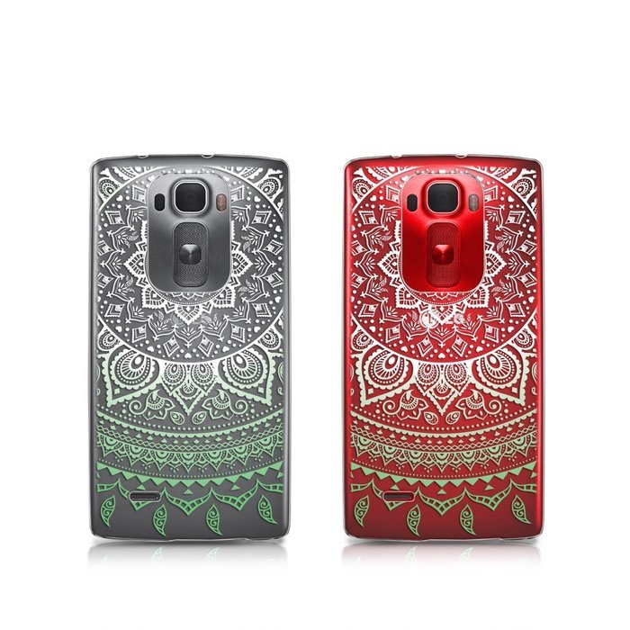 kwmobile Elegant and light weight Crystal Case Design Indian sun for LG G Flex 2 in light pink white transparent N28