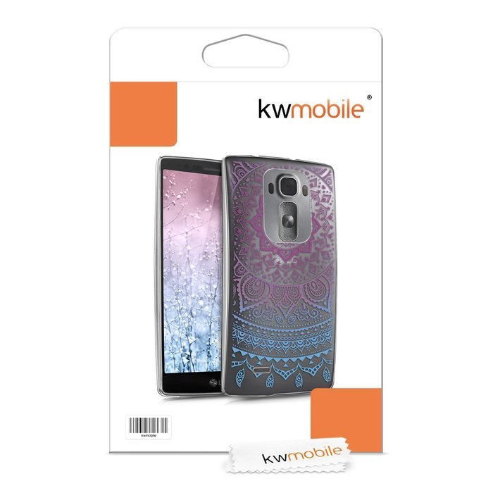 kwmobile Elegant and light weight Crystal Case Design Indian sun for LG G Flex 2 in light pink white transparent N30