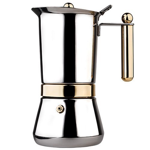 Vev-Vigano Vespress Oro 4-cup Stainless Steel Stovetop Espresso Maker