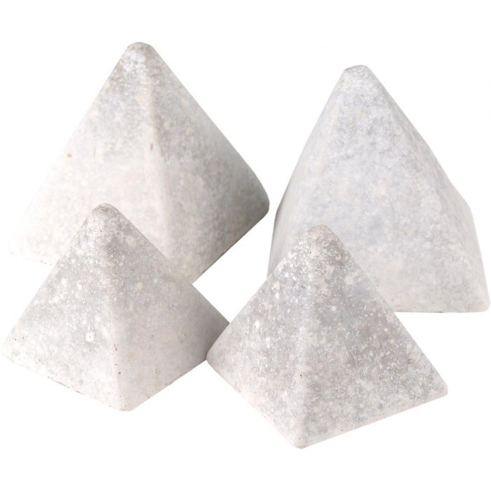 Peterson Gas Logs Decorative Geo Shapes Slate 4-sided Pyramid Set - Set Of 4