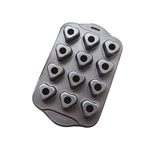 Startony Non Stick Muffin Cupcake Molds 12 Cups Baking Pan Loose Base Tray Dessert Pan Round