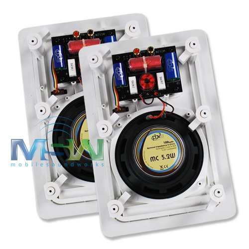 PBX (PowerBass) Home Audio MC-5.2W 5-1/4" M-Series Integra Cinema 2-Way In-Wall Speakers N2