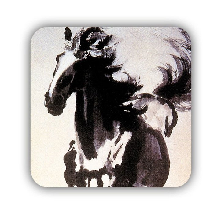 Generic Cup Mat Different Printed Asian Artists Horse Mdf Material N2