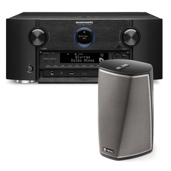 Marantz AV7703 11.2 Channel Full 4K Ultra HD A/V Pre-Amplifier with Bluetooth and Wi-Fi with Denon HEOS 1 Wireless... N7