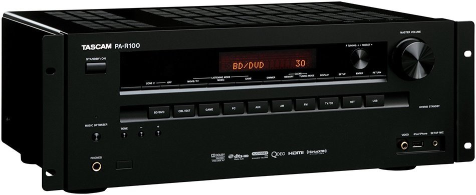 TASCAM PA-R100 5.2-Channel Surround Receiver with Network Function (Black) (Discontinued by Manufacturer) N2