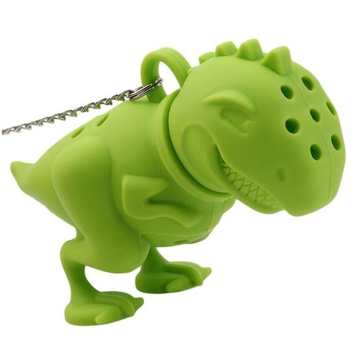 MAXGOODS Fine Green Silicone Dinosaur Tea Infuser Strainer Filter