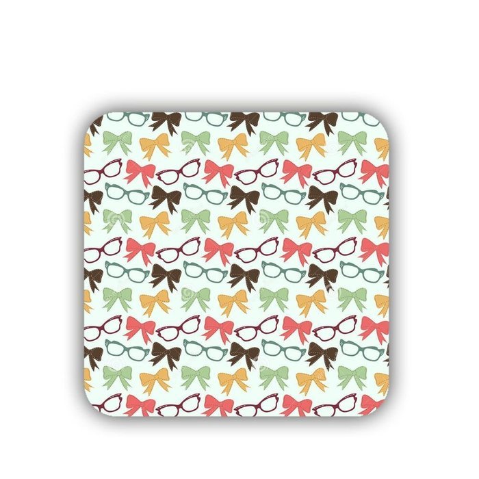 Generic Cup Mat With Bow Pretty Mdf Material
