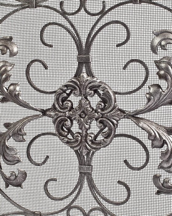 Balsam Hill Estate Fireplace Screen - Pewter | 0.75"L x 52"W x 36"H N2