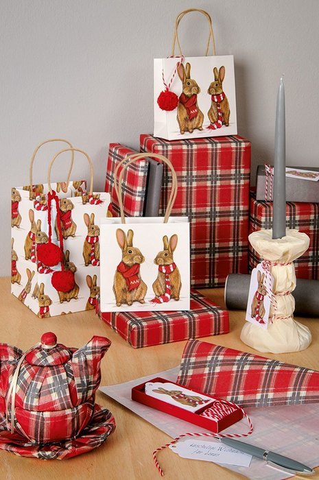 Boston International Gift Bags, Small, Winter Eddie, Pack of 12 N2