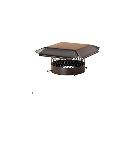 Draft King CBO16 Bolt On Round Black Galvanized Steel Single Flue Chimney Cap, 16"