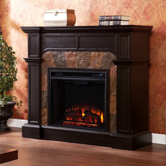Electric Fireplace Heater Remote Control Adjustable Heat Free Standing 1500w N4
