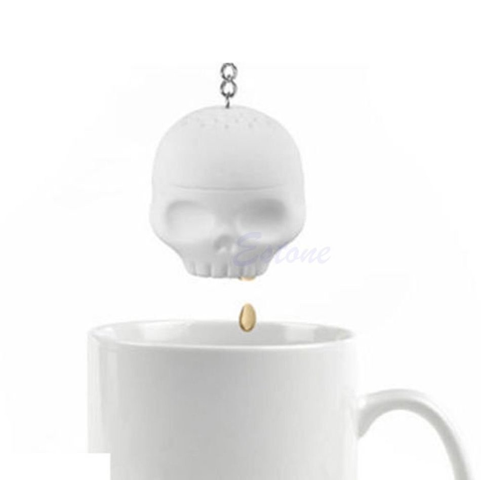 Tea Strainer Silicone Skull Tea Infuser Loose Tea Leaf Strainer Herbal Spice Filter Diffuser Tea Infuser Stainless