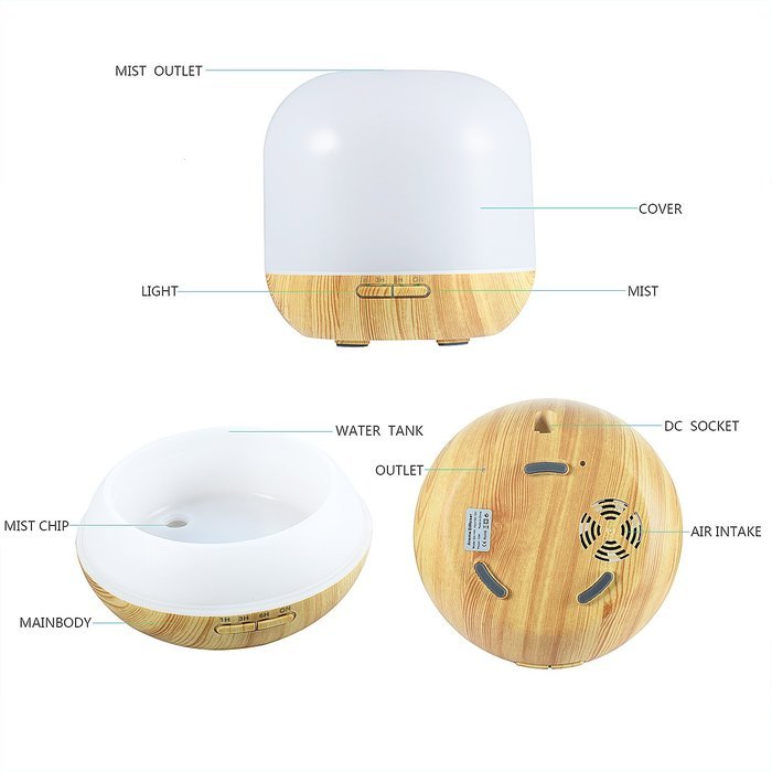 Essential Oil Diffuser, GerTong 300ml Ultrasonic Diffuser Cool Mist Humidifier for Home, Yoga, Office, Spa, Bedroom... N7