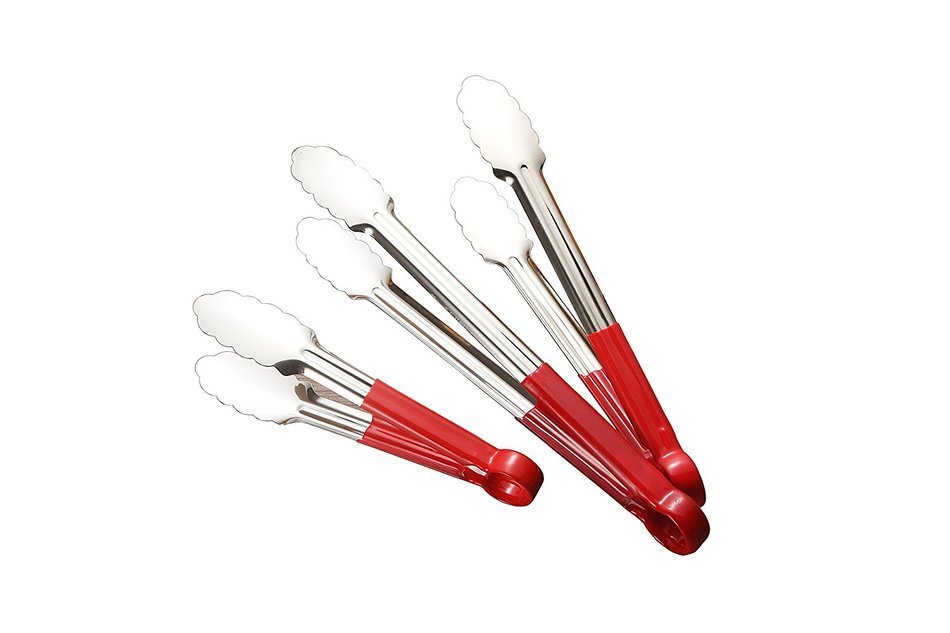 Mappay Premiun Sturdy 14- Inch,12-Inch and 9-Inch Stainless Tong Set of 3 N2