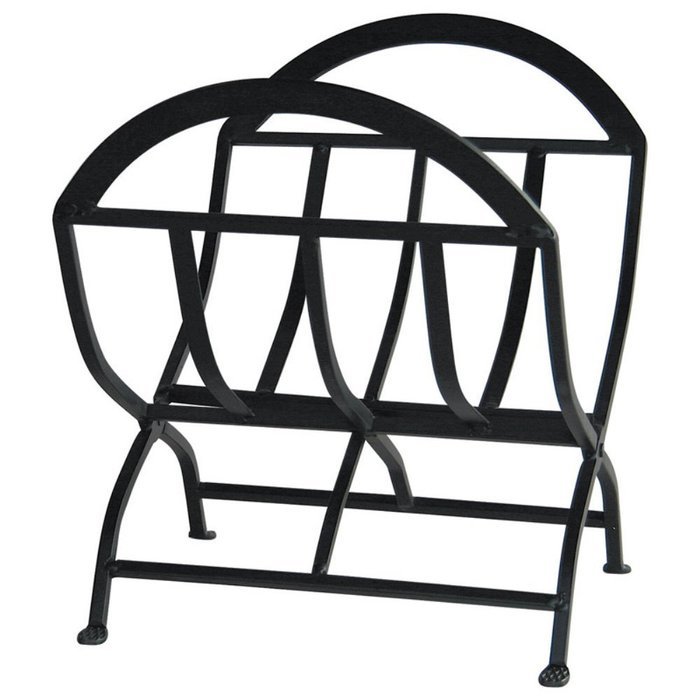 Uniflame Wrought Iron Fireplace Ensemble with Log Rack N5