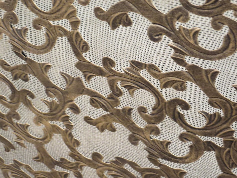 Leaf and Scroll Gold Single Panel Flat Fireplace Screen N8
