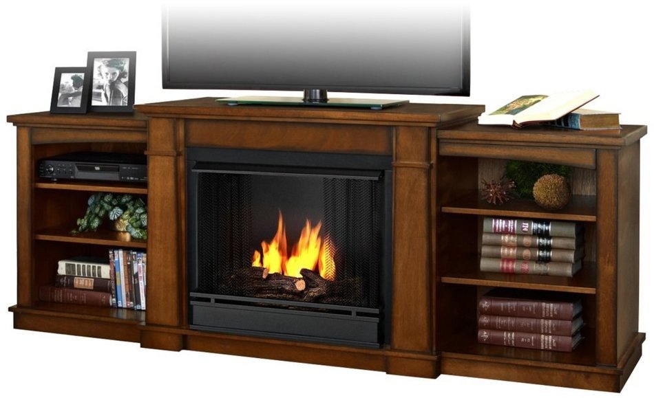 Real Flame Hawthorne Gel Fireplace - Burnished Oak N7
