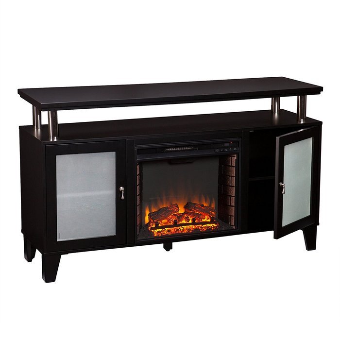 Cabrini Media Fireplace - Black N4