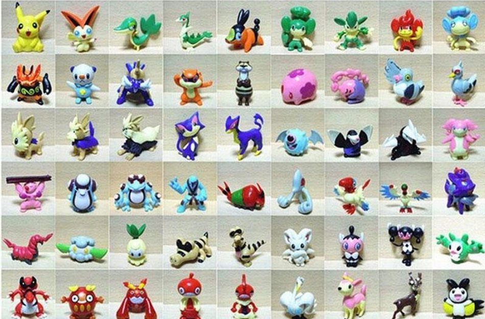 24 Random & Unique Pok&eacute;mon Anime Action Figure Cupcake Toppers with Bonus HiperSpeed Pok&eacute;mon Go Guide