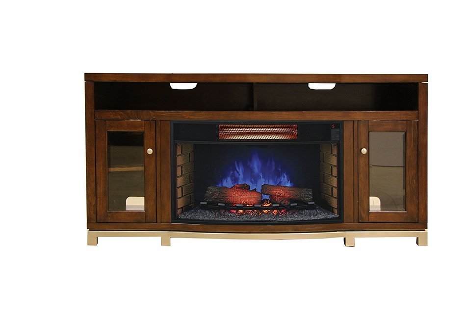 ClassicFlame 32MM6449-C247 Wesleyan TV Stand for TVs up to 70", Meridian Cherry (Electric Fireplace Insert sold...