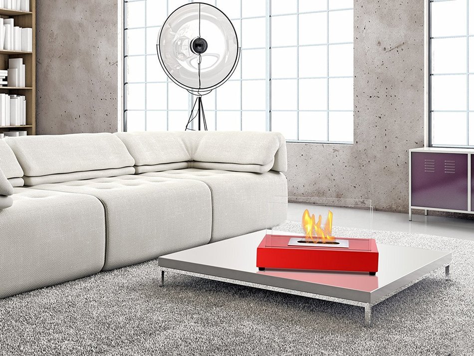 Ignis Portable Tabletop Ventless Bio Ethanol Fireplace - Tower (Stainless Steel) N17