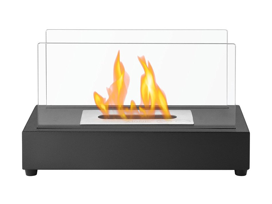 Ignis Portable Tabletop Ventless Bio Ethanol Fireplace - Tower (Stainless Steel) N19