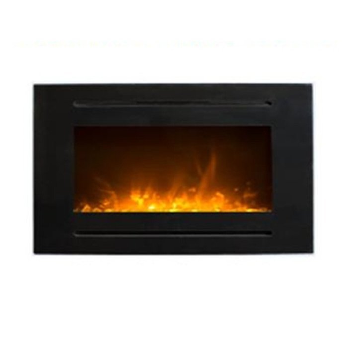 MCM3 40&rdquo; Wall Mounted/build-in Electric Fireplace,Black,W40''xH28''XD5'',Four Levels Flame Brightness Adjustment...