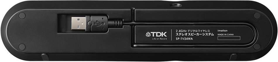 2.4ghz Digital Wireless Stereo Speaker System Black Sp-tv24wa-bk Voice of Tdk Lor Tv Can Be Heard Clearly At Hand...